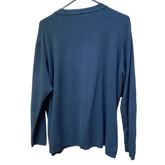 CHARTER CLUB-black rayon blend‎ cardigan Single Button 2X - Picture 2 of 4